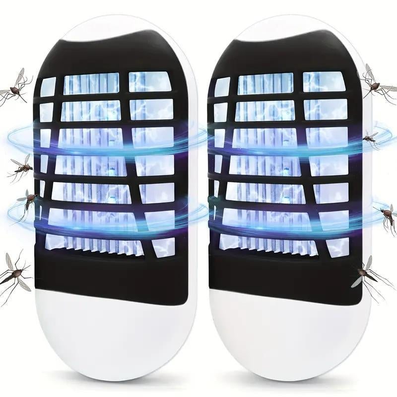 Bug Zapper Indoor Electric Mosquito Killer Lamp with UV LED Light Fly Insects Trap for Home Entryway Balcony Patio Compact Chemical Free Plug Powered US Plug