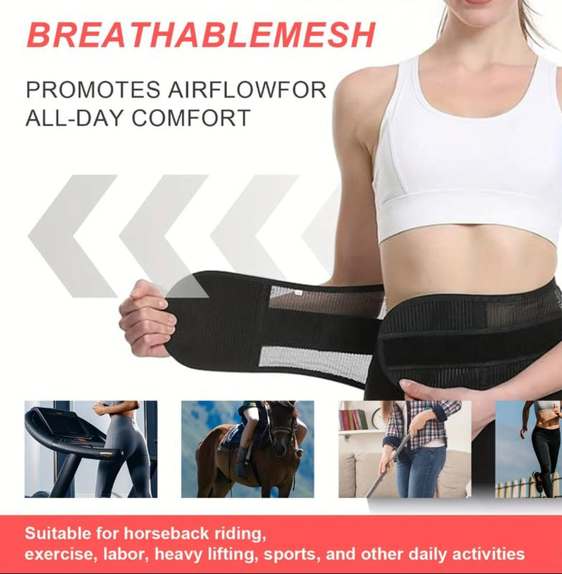 Adjustable Sports Belt Breathable Mesh Upgraded Double Pull Rope Waist Protector for Men Women Outdoor Sports Mountaineering Camping Fitness Office Work