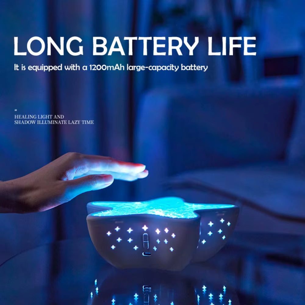 Starfish Projector Lamp Desk Room Decor Night Light Rechargeable Dreamy Ambient Light Kids Gift Festival Party Decor Nightlights