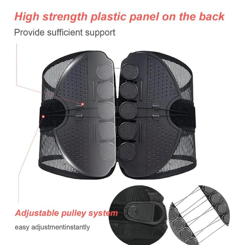 Adjustable Sports Belt Breathable Mesh Upgraded Double Pull Rope Waist Protector for Men Women Outdoor Sports Mountaineering Camping Fitness Office Work