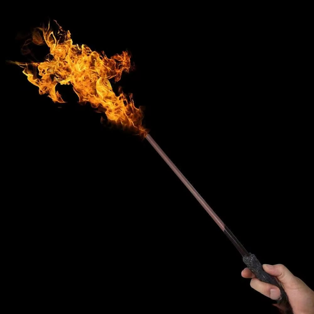Harrys Wizard Magic Wands Fire-Breathing Wand Shoot Fireballs Role-Playing Props Fireball Wands Electronic Wand Toys Kids Gifts
