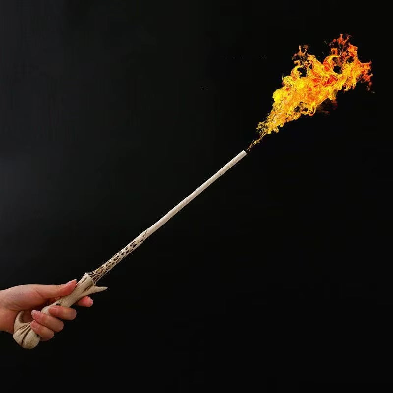Harrys Wizard Magic Wands Fire-Breathing Wand Shoot Fireballs Role-Playing Props Fireball Wands Electronic Wand Toys Kids Gifts