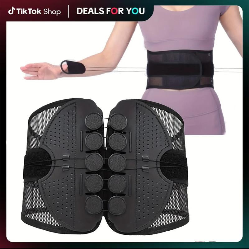 Adjustable Sports Belt Breathable Mesh Upgraded Double Pull Rope Waist Protector for Men Women Outdoor Sports Mountaineering Camping Fitness Office Work